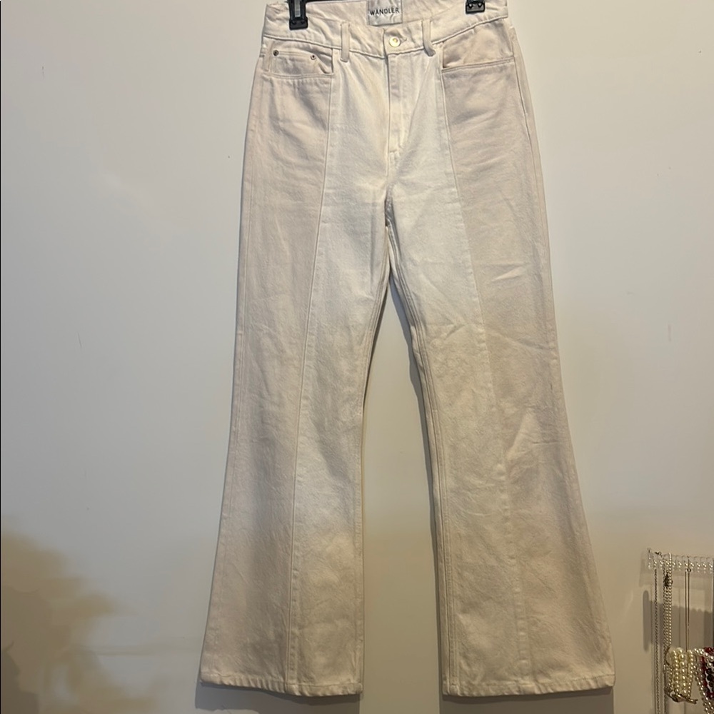 Wandler Daisy Flare Cream High Rise Women's Jeans size. 27
